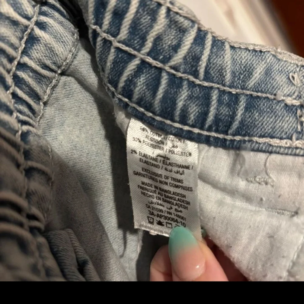 Ardene Mom Cargo High Rise Light Wash Elastic Waist Jeans Size S
